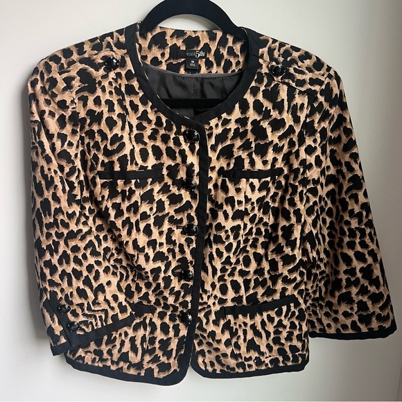 East 5th Leopard Print Jacket Size M - Picture 2 of 8